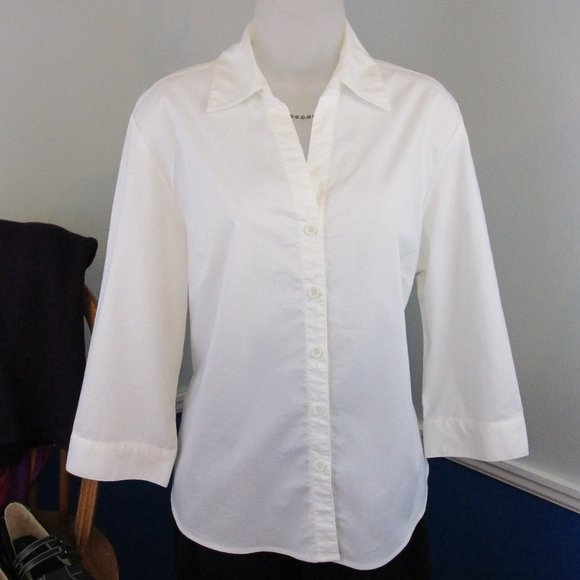 Draper's & Damon's Tops - 👚HP👚 Vintage Petite Stretch 3/4 Sleeve Blouse